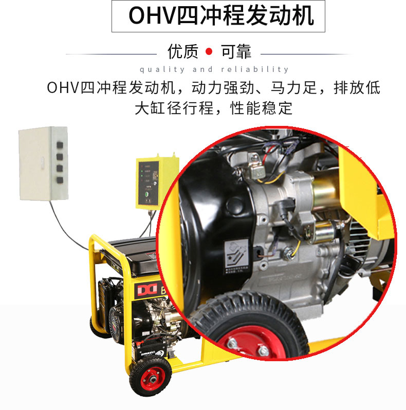 单相7.5kW无人值守ATS小型汽油发电机组特点